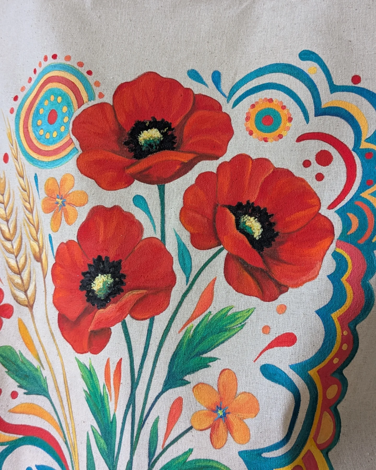 Totebag coquelicots